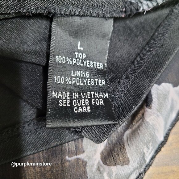 Vtg iz Byer Floral Ruffle Chiffon Top Size L Tie Neck Ethereal Whimsy Feminine - Picture 7 of 12